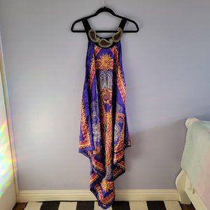Vintage Vibrant Paisley Maxi Dress